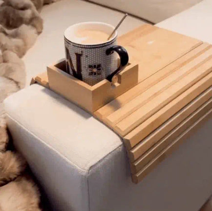 ZenTray™ Bamboo Sofa Armrest Table